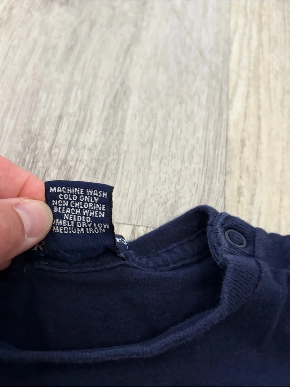 Ralph Lauren Polo Bear Shirt Toddler 12-18 Navy Blue Teddy Bear One Piece Romper